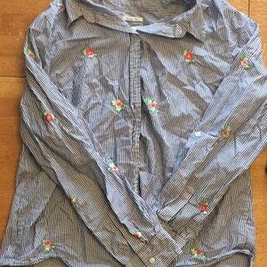 Stripped floral button up. Great condition